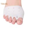 4 Paar Zehenspreizer aus Silikon für Plantarfasziitis, Ballenzehen, Mittelfuß-Yogakissen, therapeutische Keilrahmen für komfortable Unterstützung