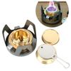 Outdoor Camping Brass Stove with Aluminum Stand Cover Portable Boiling Water Stove Bracket