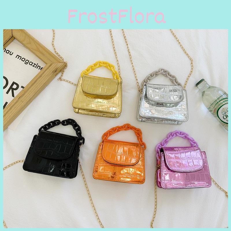 New Korean Version Girls Shoulder Bag Shiny Stone Pattern Fashion Chain Bag For Kids