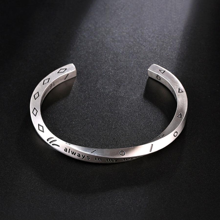 Vintage Twisted Open Bangle For Men Viking Wrap Bracelet Couple Jewelry Hiphop Rock Cool Riding Hand Accessories Gift For Lovers