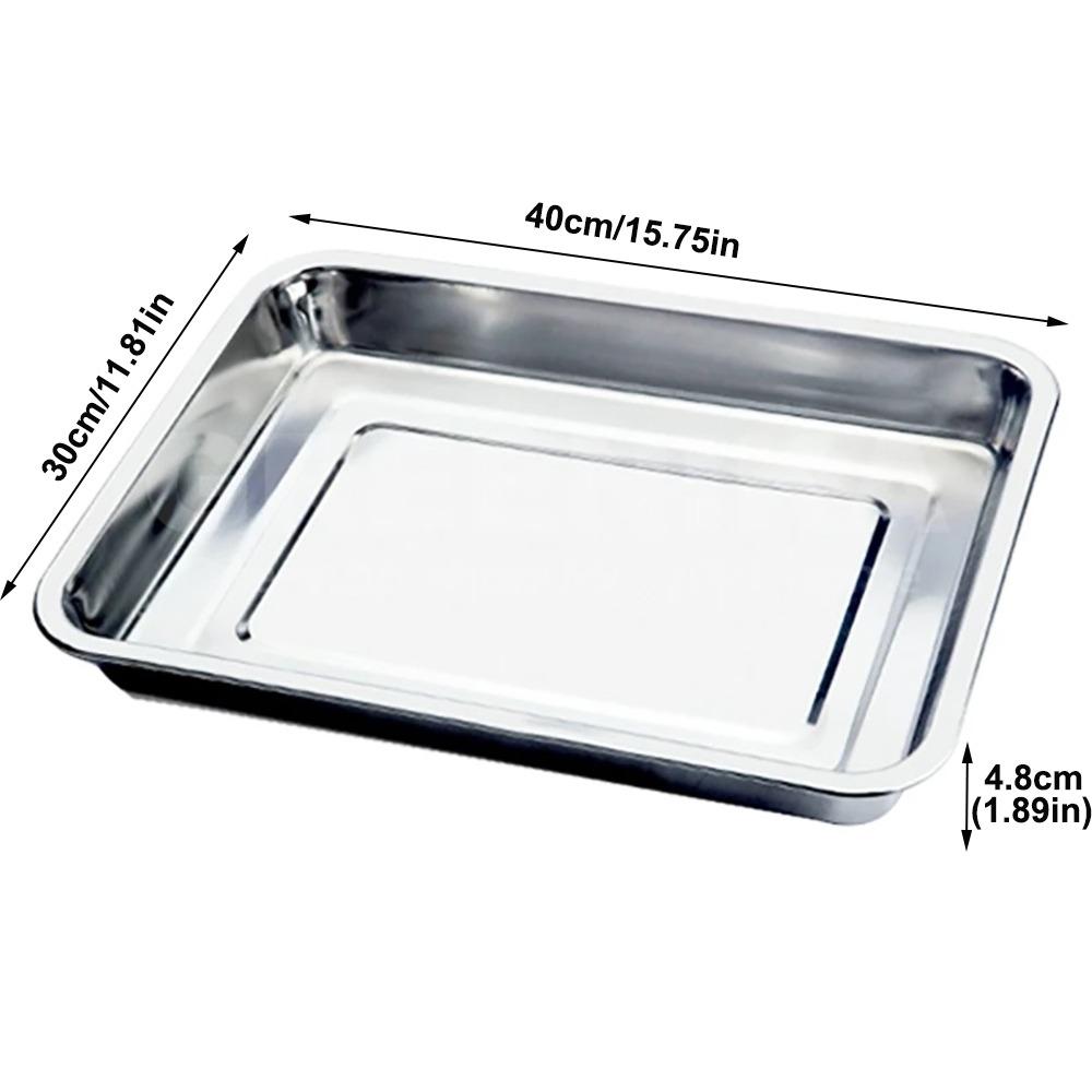 Rectangle Stainless Steel Tea Tray For Home Office Teahouse Restaurant Japanese Style Serving Platter Kitchen Bar