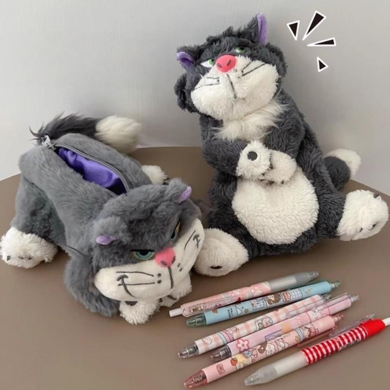 

1Pcs Cartoon Pencil Case Cute Lucifer Cat Pen Bag Multifunctional Stationery Organizer Large Capacity Storage Pen Bag