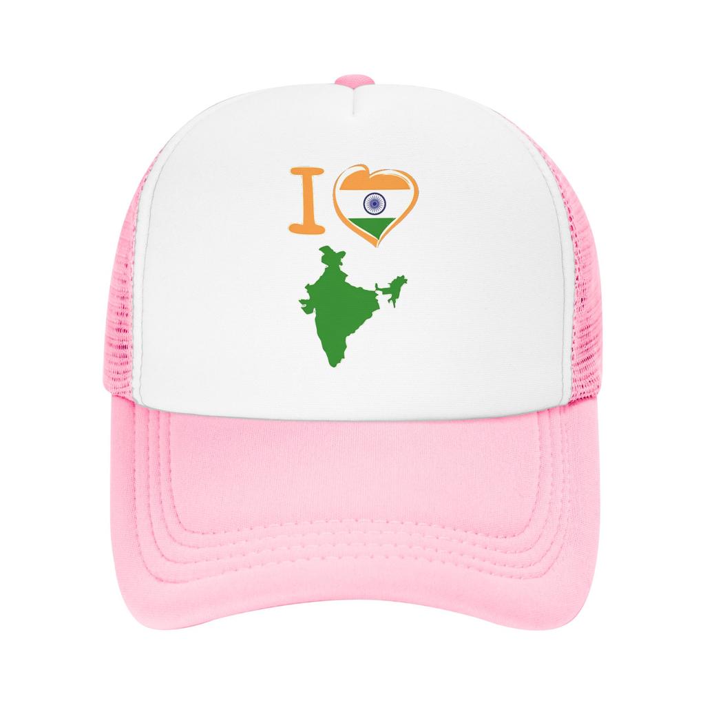 Summer Sun Hats I Love India Tricolor Heart Map Baseball Cap Sun  Dropshipping Print Hip Hop Hats Unisex Adult Rock Baseball Caps