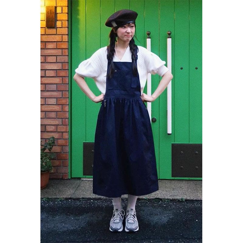 

Белое платье на подтяжках Они Винтажная парка с кружевной вышивкой Navy All yards