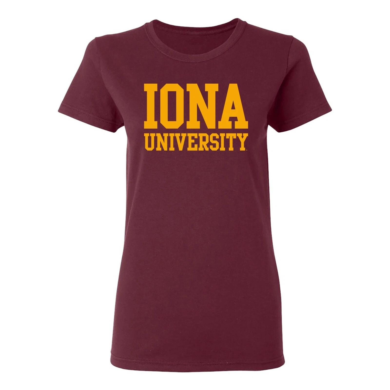 Iona University Gaels Basic Block Womens Shirt - Maroon M