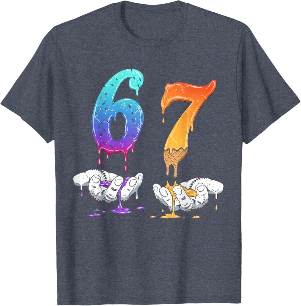 Summer 67 Six Seven Funny Meme Drip Graphic Kids T-Shirts Boys Casual Tops 6 7 Meme Fashion Short Sleeve Girl Tee Shirt