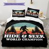 Bigfoot Pattern Bedding Home Decoration Birthday & Festival Gift (1 * duvet cover + 2 * pillowcase, without core)
