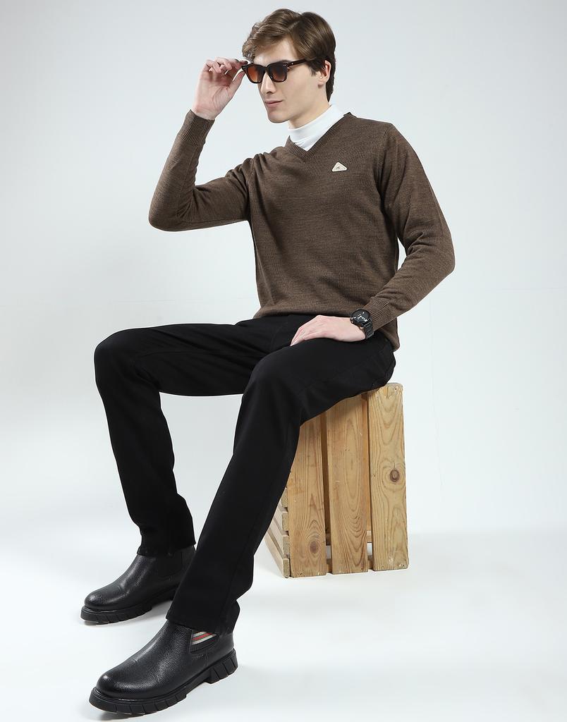 MONTE CARLO Men's V Neck Full Sleeves Pullover