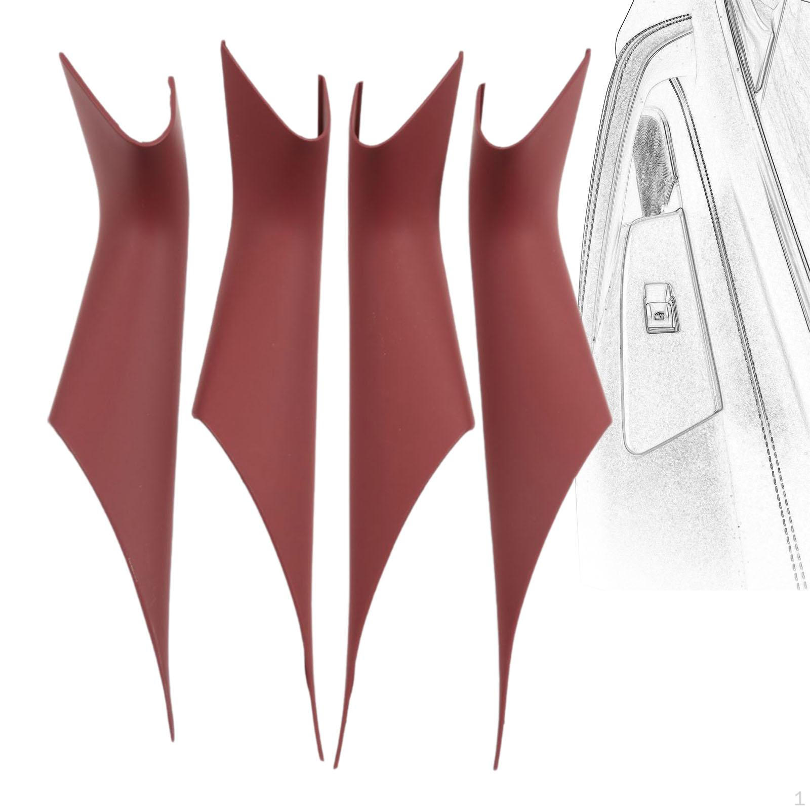 

4 шт. крышка ручки для внутренней двери автомобиля, крышка автомобильных принадлежностей заменяет Red