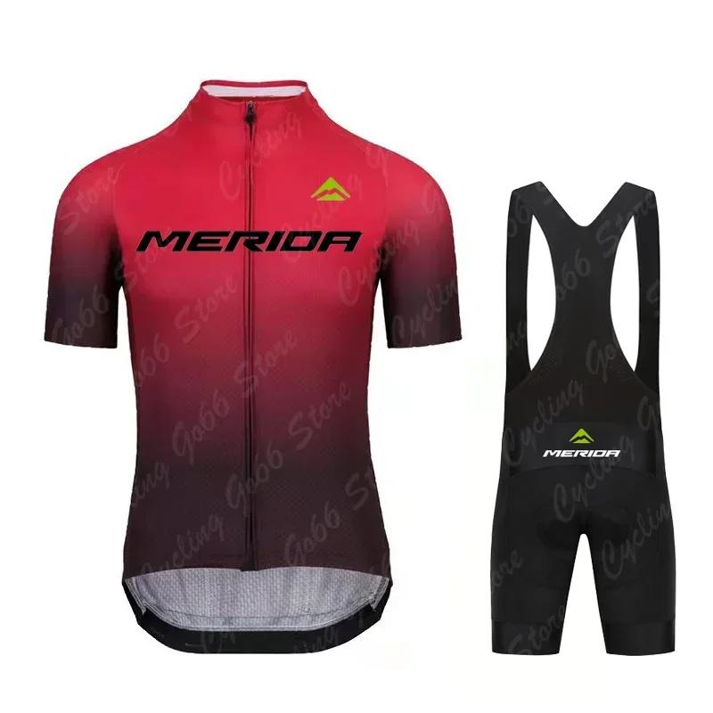 2026 Summer Breathable Cycling Suit Set Maillot Cycling Clothing Road Bike Suit Mountain Bicycle Shirt Bib Shorts MTB Ropa Merida