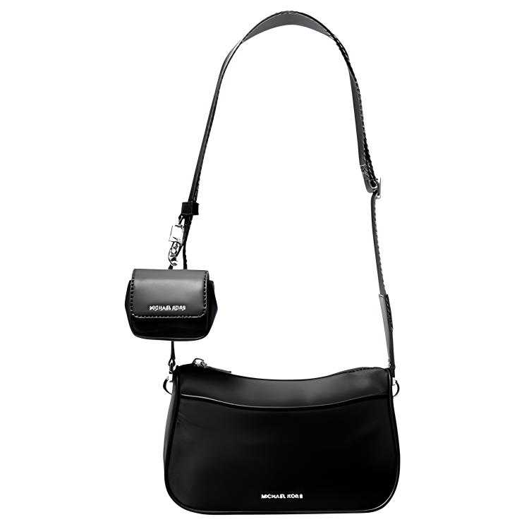 

Michael Kors MK Jet Set 21 Zipper Closure Nylon Shoulder Crossbody Bag Women Bags Black 32R3SJ6C8C-BLACK Basic Set (Bag+Dust Bag)