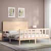 VidaXL Bed Frames with Headboard 160x200 Cm Solid Wood 3193411