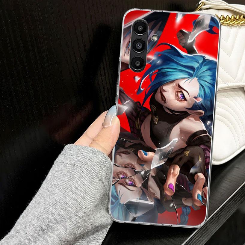 Arcane Jinx Anime Case for Samsung A17 A16 A56 A36 A26 A15 A55 A35 A25 A14 A54 A34 A24 Phone Cover A13 A53 A33 A23 A05S A04S for