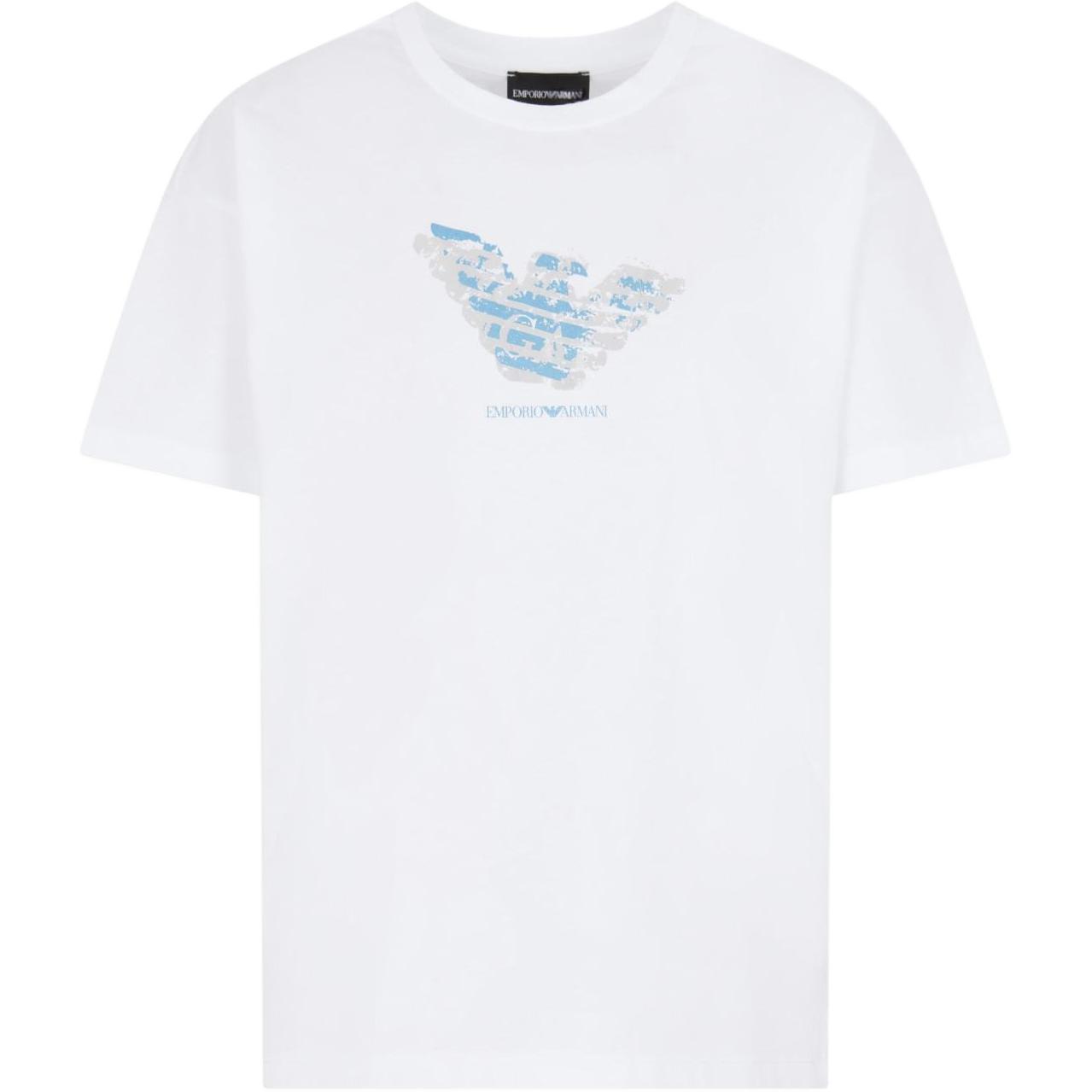 

Emporio Armani Eagle Logo Letter Round Neck Short Sleeve T-Shirt Women T-Shirts White EW000904-AF12601-F0024 XS