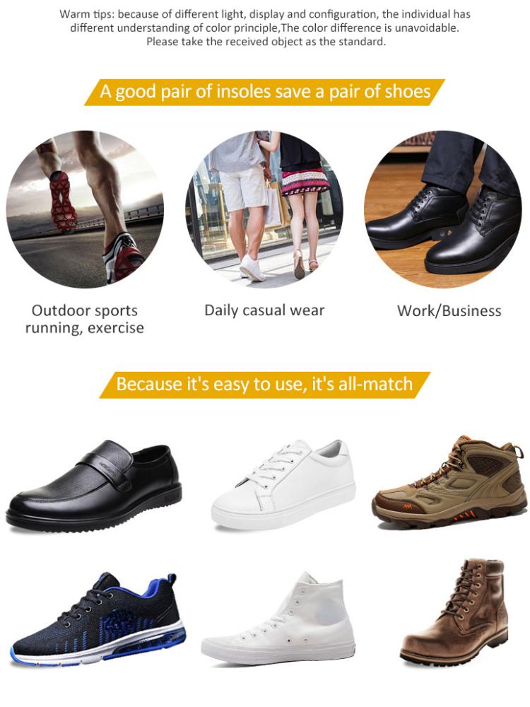 New Memory Foam Insoles For Shoes Sole Deodorant Breathable Cushion Running Insoles For Feet Man Women Orthopedic Insoles