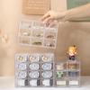 Transparent Jewelry and Contact Lens Organizer with Multi-Grid Drawers