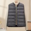 Light Down Vest Women's New White Duck Down Lightweight Versatile Vest Warm Vest Small Short