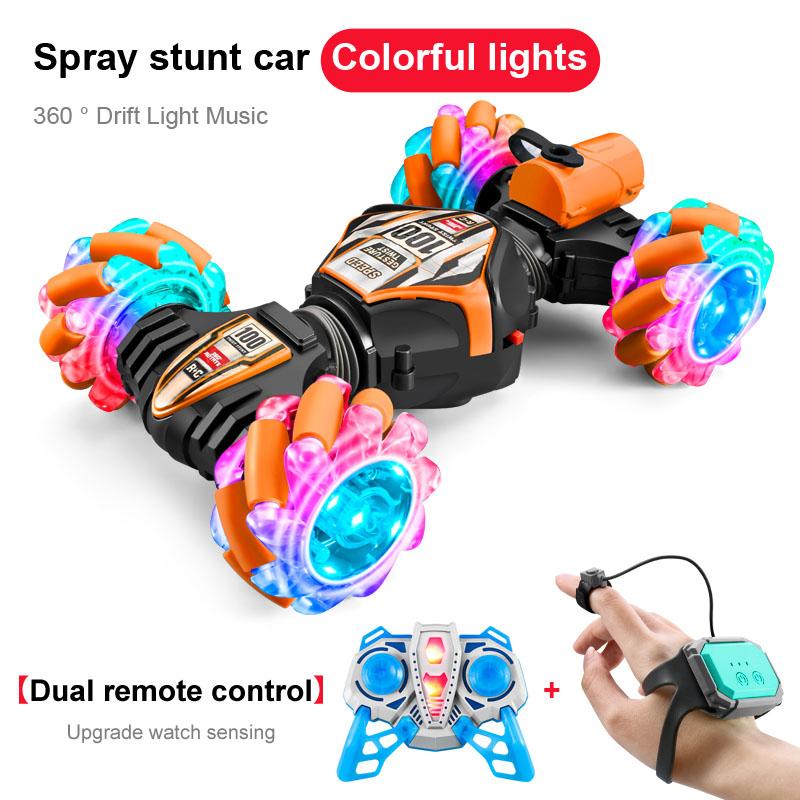 Gestude-sensing Twist-change Car, Finger Watch, High-speed Four-wheel Drive Car, Spray Deformation Remote Control Car, Children's Toy
