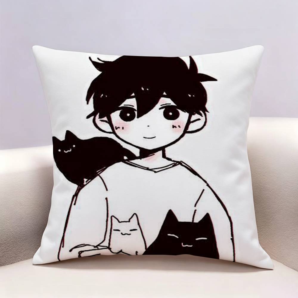 OOmori Game Doublesided Print Pillow Case Pattern Printed Pillowcase For Living Room Sofa Cushion Cover