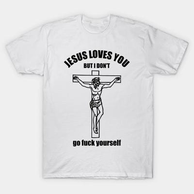 Jesus liebt dich Fernsehsendung Weihnachten Geburtstag Halloween lustiges Geschenk T-Shirt