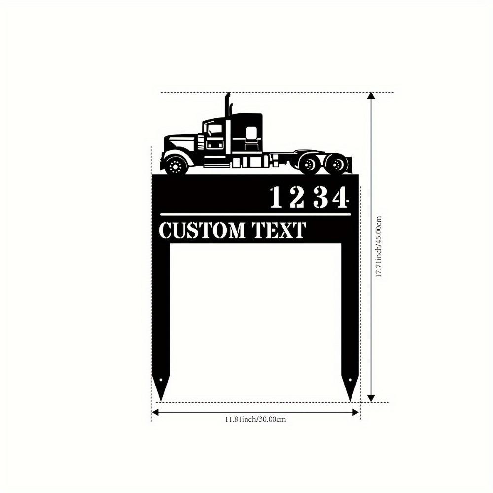 

Custom Metal Garden Stakes House Number Plaque Outdoor Yard Decor TYDZ003089