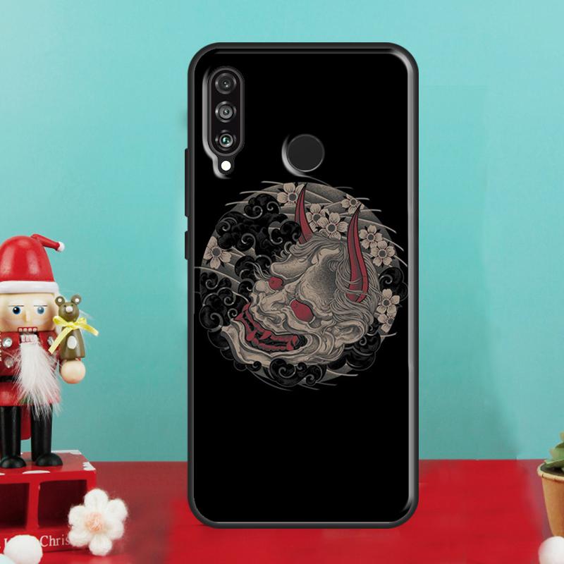 Japanese Samurai Oni Mask For Huawei Nova 7i 8i 11i 12i 12s 9 10 SE Y90 Y60 Y70 Y72 Y61 Y91 P30 P40 Lite P60 Pro Case
