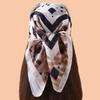 1PC Women's Spot Print Thin Satin Silk-Like Square Scarf Bohemian Casual Neck Wrap Lightweight Comfortable Spring Daily