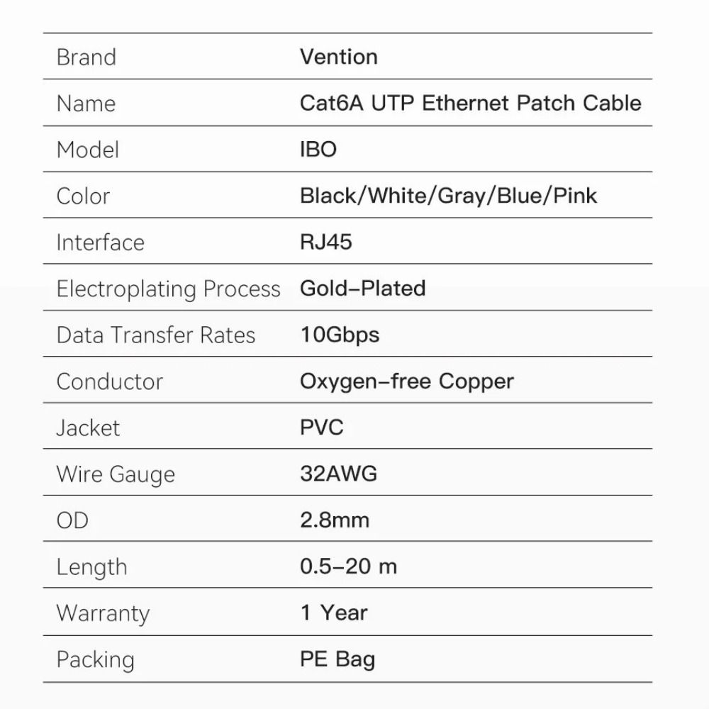 Double Elbow Cat6A Ethernet Patch Cable Slim Cable Cat6 Internet Cable  For Computer Router Laptop