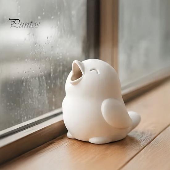 Desktop Ornament for Bedroom 3D Printed Singing Bird Figurine, Minimalist Small Sculpture Unique Housewarming Gifts Ornament, Cute Animal Statue Home