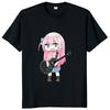 Bocchi The Rock Gotou Girl T Shirt Japanese Anime Manga Fans Y2k Fashion Tshirts Cotton Unisex Soft Casual Tee Tops