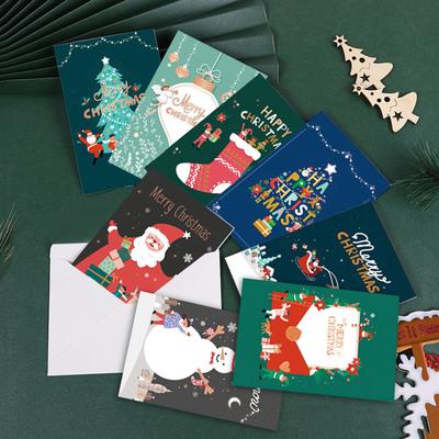 Christmas Card Set Santa Claus Cute    Holiday Card