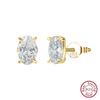 ORSA JEWELS Exquisite 925 Silber Zirkon Ohrringe für Damen Glänzende 8A Premium Cubic Zirkonia Ohrringe Party Schmuck LZE03