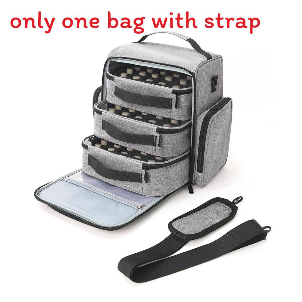

Polyester Nail Polish Organizer Bag With Multiple Compartments For Home Use