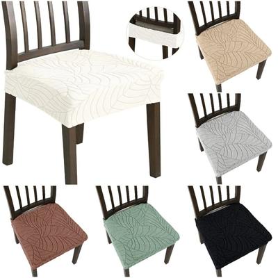 Solid Color Elastic Seat Protectors Removable Chair Cushion Cover  Wedding Banquet