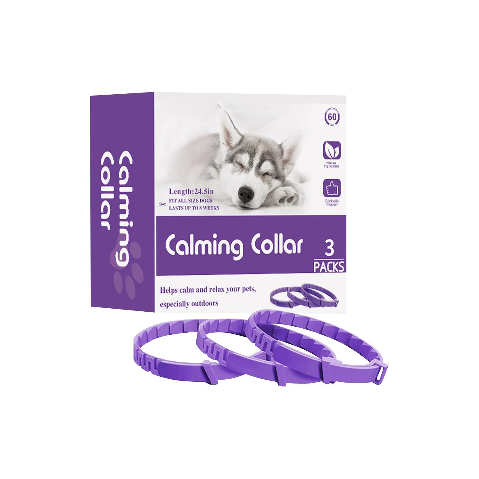 

Pack Of 3 Dog Calming Collars With Long-lasting Release, Dog Calming Collars Help To Reduce Undesirable Behaviours, Stress In Puppies And Adul One Size фіолетовий