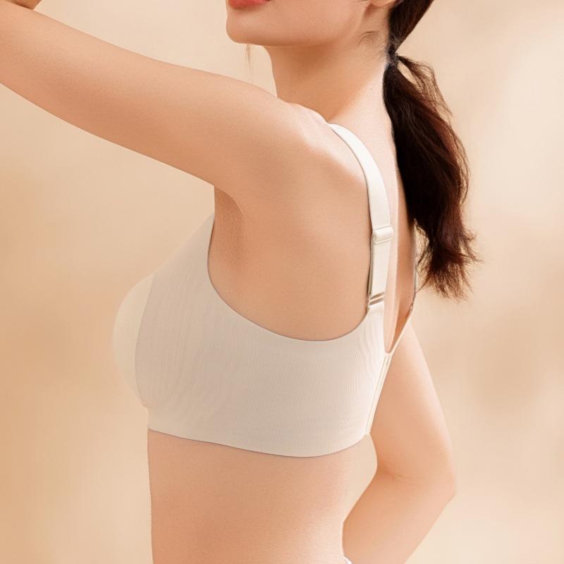 Nahtlose Dessous Damen Hasenohren Raff-BH Lifting und Formen Sekundäre Brüste Weiche Unterstützung Anti-Hänge-BH Dünner Stil Push-Up-BH