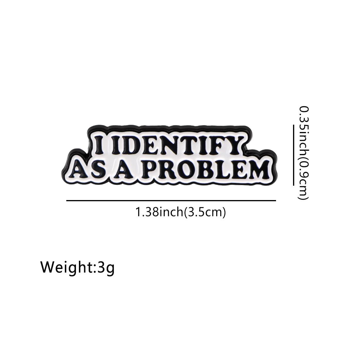

Creative Cartoon Metal Brooch - English Letter Jewelry Badge