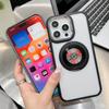 For iPhone 15 Pro Max Magnetic Case TPU+Acrylic Kickstand Phone Back Cover Relieve Stress Gear Design