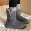 Thick-soled and Warm-lined Mid-calf Snow Boots for Women, New Style, Warm Cotton Shoes