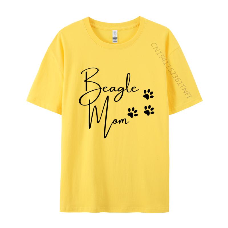 Beagle Mom T-shirt 100% Cotton Clothing Awesome Short Sleeve Tees Best Gift T-Shirt Luxury Clothing Casual