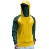 Men's Summer Color Matching Quick-drying Long-sleeved T-shirt Sun Clothing Fishing Fitness Sports Hooded Long-sleeved Top
