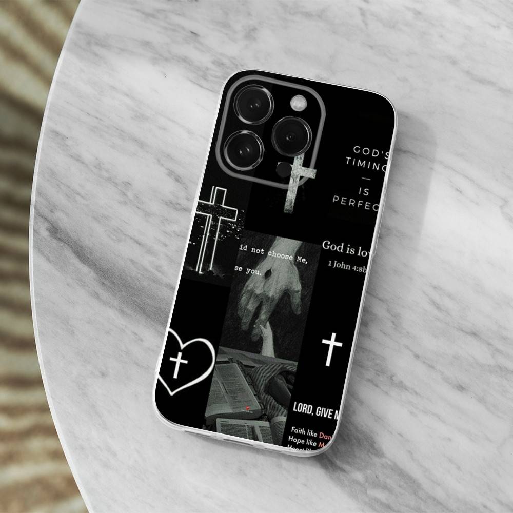 

Bible Verse Christ Christian For iPhone Max,14,16,X,13,XR,SE,12,15,Pro,17,Plus,11,XS,Mini Transparent Soft Cover Case iPhone17
