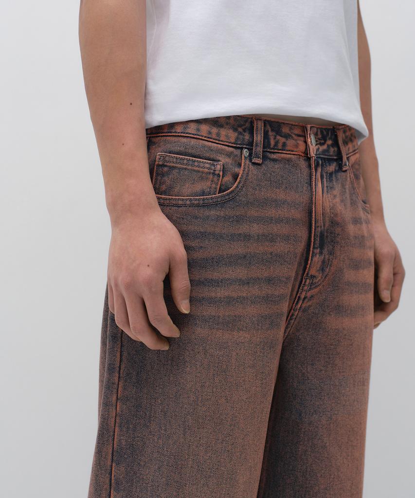Musinsa Standard Overdyed Wide Denim Pants [Pink Blue]