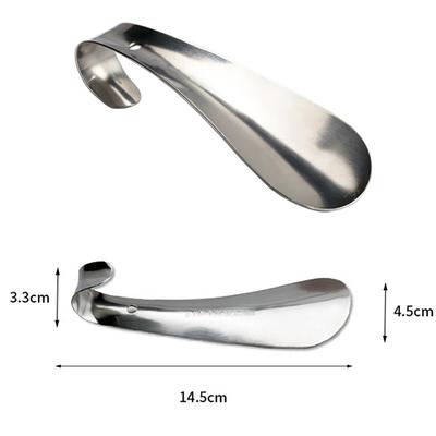 Calzascarpe professionale in acciaio inossidabile, metallo argentato, 1 pezzo, 14,5 cm