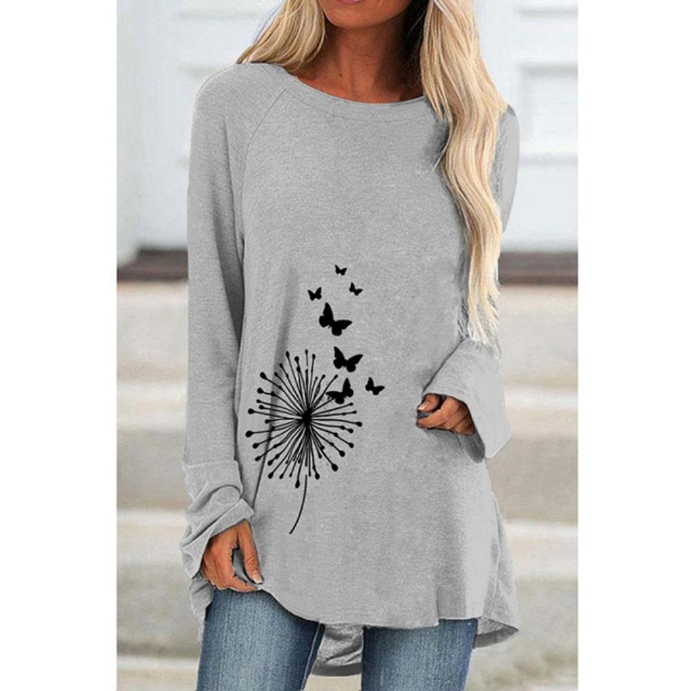 Women'S Long Sleeve T-Shirt Street Trend Clothing Crewneck Printed Top Loose Fashion 2023 Clothing High Quality Women'S T-Shirt