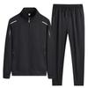Men's Autumn-Winter Three-Piece Set: Cardigan Hoodie, Loose Sweatpants, Trendy Long-Sleeve Round Neck Top