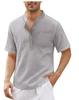 European & American Men's Hippie Casual Pocket Short Sleeve Beach T-shirt