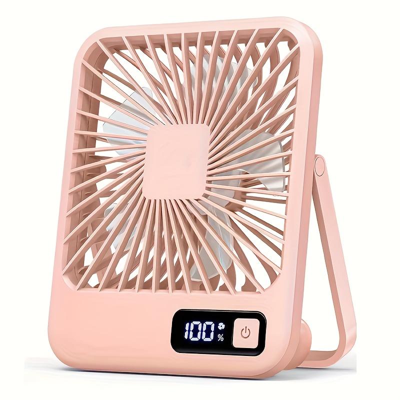 USB Desk Fan, Portable 5 Speed Fan LED Display Silent Fan, Quick Cooling Cooling Mini Outdoor Fan, 180 Degree Rotatable Multi Scene Application Fan