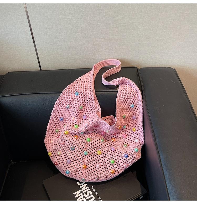 Large capacity hollow woven bag women's summer new shopping bag straw seaside vacation beach bag