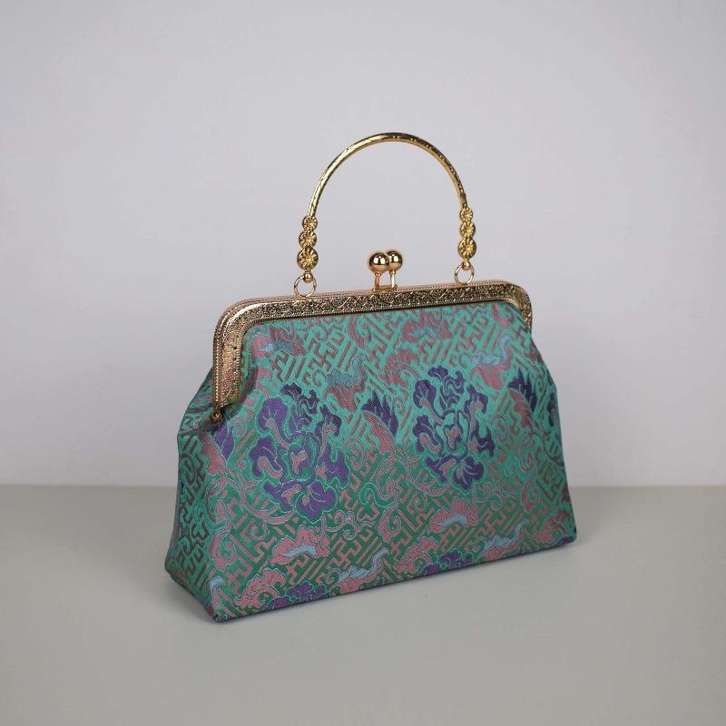 Handgefertigte Stoff Chinesische Goldtasche tragbare Messenger-Kette Schneiden Salon Teambuilding-Klasse Lehrmaterialtasche